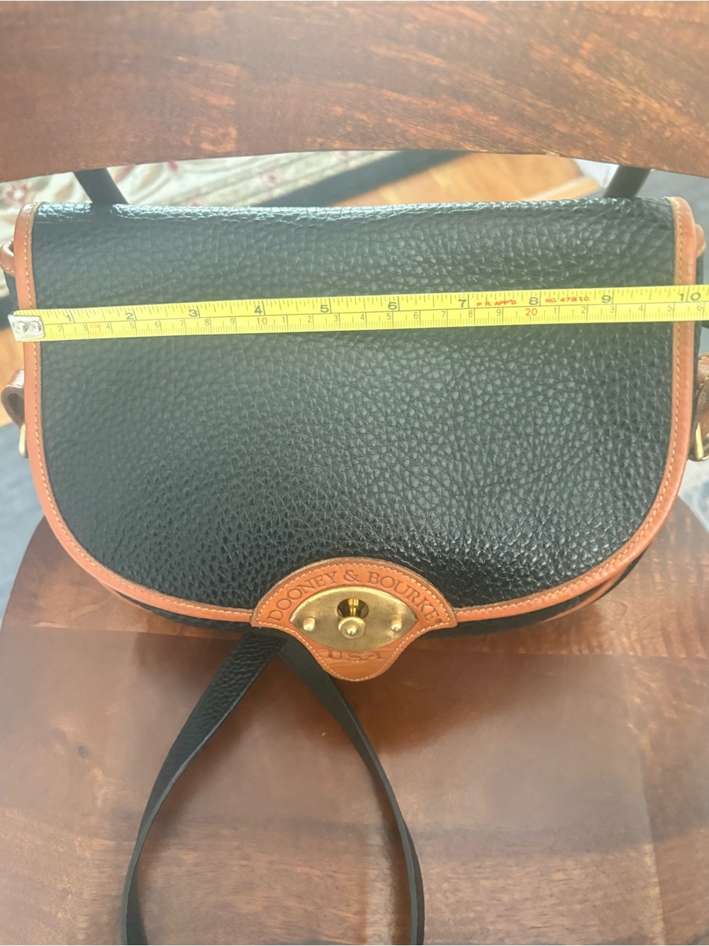 Rare Vintage Dooney & Bourke AWL Cavalry Trooper Bag with British Tan Trim - Picture 7 of 11